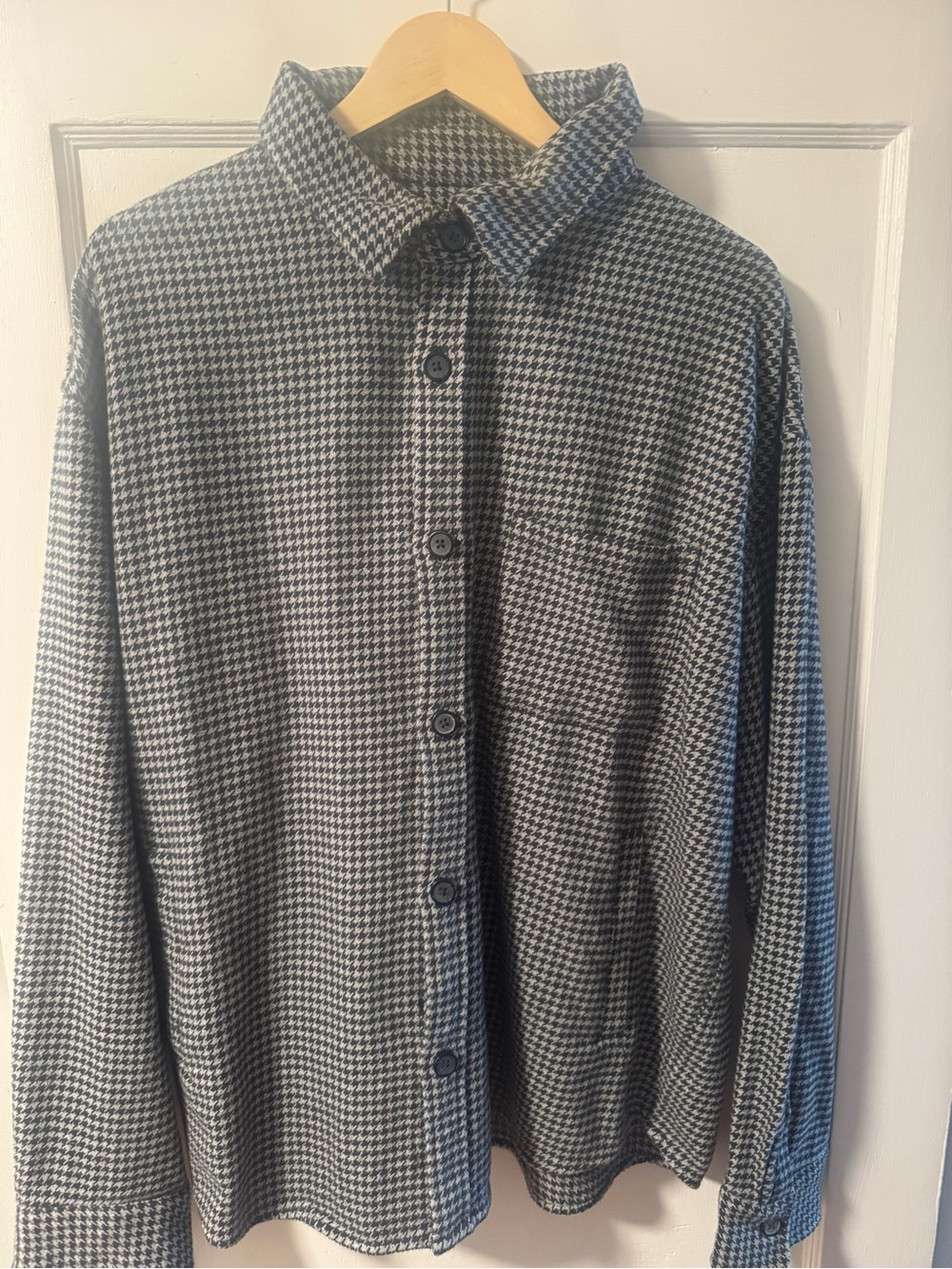 Goodfellow & Co Black and White Houndstooth Button-Down Shirt